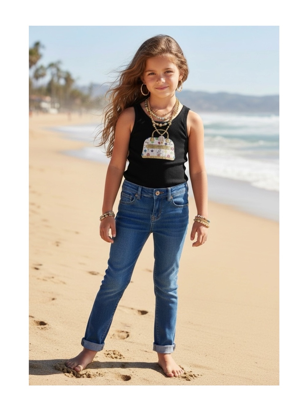 7 For All Mankind® ㋛ 7FAM Girl’s Lightweight Toddler Skinny Jeans ㋛ Mid Blue 4T